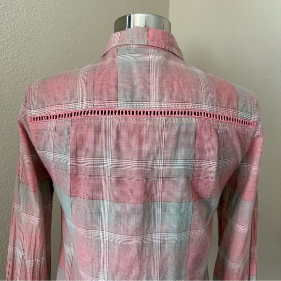 Toad & Co Airbrush LS Deco Shirt Plaid Red Green - Picture 8 of 14